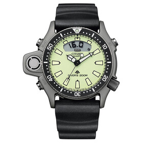 Zegarek nurkowy z zieloną tarczą Citizen JP2007-17W