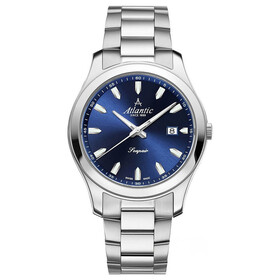 Atlantic klasyczny zegarek męski z niebieską tarczą