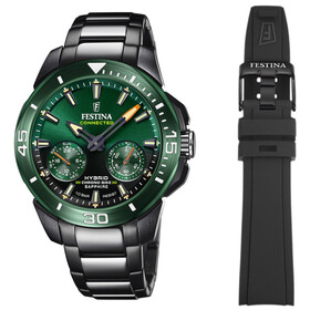 Smartwatch Festina Chrono Bike Connected 2022 Special Edition F20646/1 z dodatkowym paskiem gumowym.