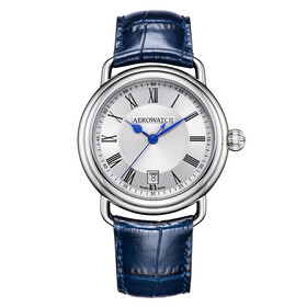 Elegancki zegarek na niebieskim pasku Aerowatch 1942