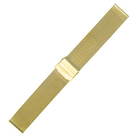 Bransoleta do zegarka Bonflair Mesh stalowa w kolorze żółtego złota.