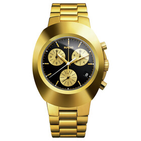 Złoty zegarek z chronografem Rado