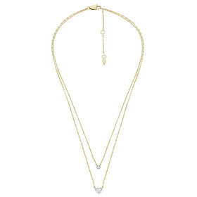 Podwójny pozłacany naszyjnik Fossil