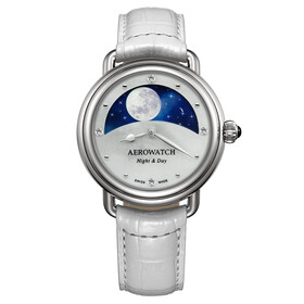 Damski zegarek Aerowatch 1942 Night & Day - Noc