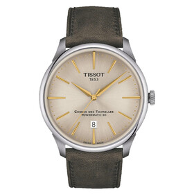 Męski zegarek na pasku ze skóry Tissot Chemin Des Tourelles
