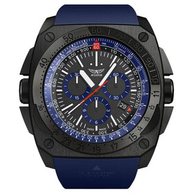 Męski zegarek na gumowym pasku Aviator MIG-29 SMT