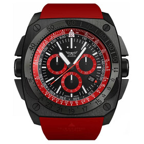 Męski zegarek an gumowym pasku Aviator MIG-29 SMT