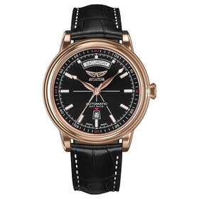 Złoty zegarek Aviator Douglas