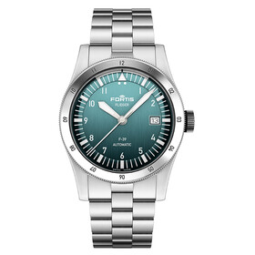 Zegarek męski na bransolecie Fortis Flieger F-39 Petrol