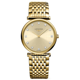 Pozłacany zegarek damski Longines