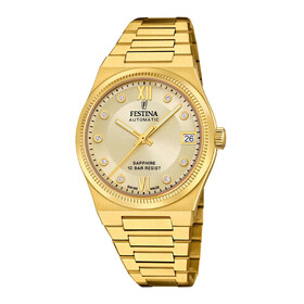 Damski zegarek automatyczny Festina z cyrkoniami