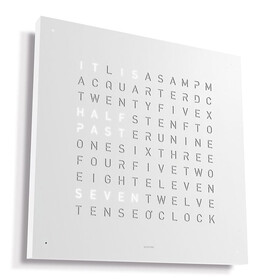 Zegar Qlocktwo Earth 45 White Pepper w języku angielskim