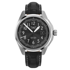 Męski zegarek Aviator na skórzanym pasku