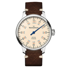 Męski zegarek MeisterSinger na skórzanym pasku