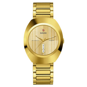 Pozłacany zegarek męski Rado na bransolecie