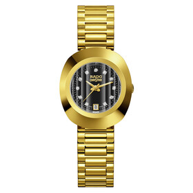 Pozłacany zegarek damski Rado na bransolecie