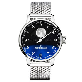 Męski zegarek manufakturowy MeisterSinger na bransolecie mesh