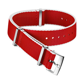 Oryginalny pasek Omega NATO kolor czerwony z białymi bokami