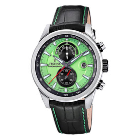 Męski zegarek Festina Chronograph na skórzanym pasku