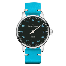 Męski zegarek MeisterSinger na skórzanym pasku