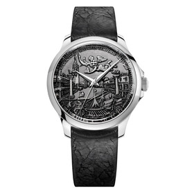 Zegarek z tarczą stworzoną techniką menniczą i postarzaną Venezianico Historia Temporis