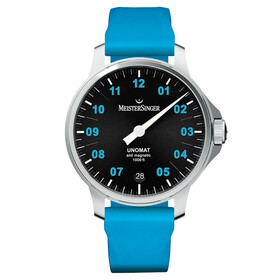 Męski zegarek MeisterSinger na gumowym pasku