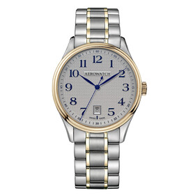 Męski zegarek Aerowatch bicolor na bransolecie