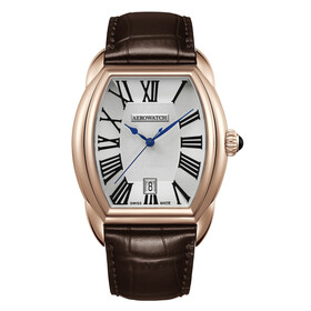 Damski zegarek pozłacany w stylu retro Aerowatch na skórzanym pasku