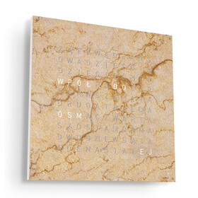 Zegar ścienny Qlocktwo Earth 45 Desert