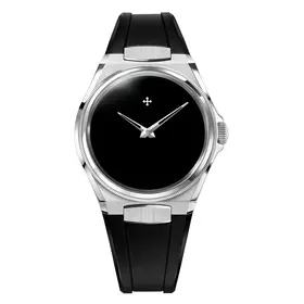 Zegarek z czarną tarczą bez cyfr Arsenale Ultrablack