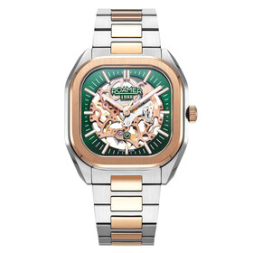 Szkieletowy srebrno-złoty zegarek męski Roamer na bransolecie