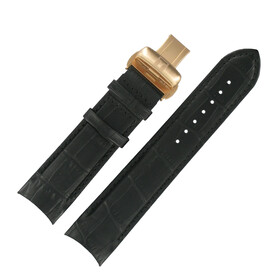 Oryginalny pasek do zegarka Tissot Couturier z zapięciem motylkowym w kolorze różowego złota