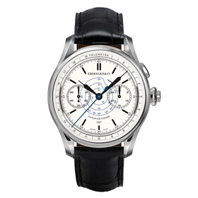 Limitowany zegarek męski Eberhard z chronografem i paskiem skórzanym