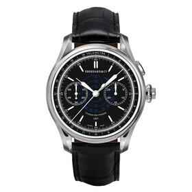 Limitowany zegarek męski Eberhard z chronografem i paskiem skórzanym