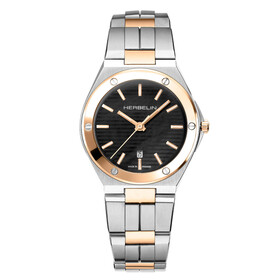 Srebrno-złoty zegarek damski Herbelin na bransolecie