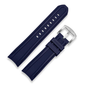 Gumowy pasek do zegarka Venezianico szerokość 22 mm niebieski