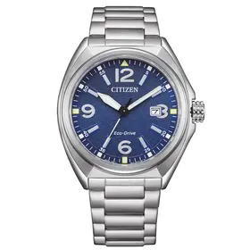 Sportowy zegarek Citizen Military AW1571-76L z niebieską tarczą