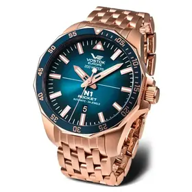 Zegarek męski na różowozłotej bransolecie Vostok Europe N1 Rocket