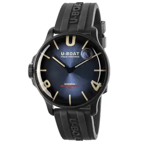 Zegarek męski U-BOAT Darkmoon 44 mm Blue PVD Soleil 8700 z niebieska tarczą