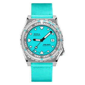 Nurkowy zegarek męski DOXA SUB na niebieskim pasku NATO