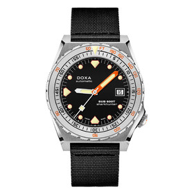Nurkowy zegarek męski DOXA SUB na czarnym pasku NATO