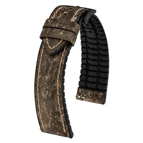 Brązowy pasek do zegarka Hirsch Stone