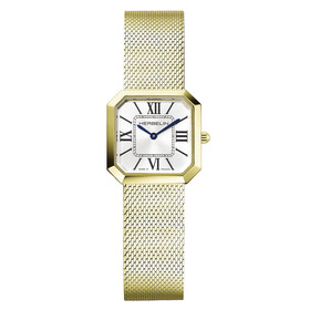 Pozłacany zegarek damski Herbelin Octogone na bransolecie mesh