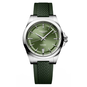 Zegarek Longines Conquest na zielonym pasku gumowym