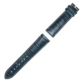 Niebieski pasek z aligatora do zegarków Longines, szerokość 18 mm