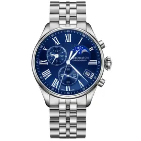 Zegarek męski Aerowatch Les Grandes Classiques Chrono Moon Phase A 78990 AA04 M z bransoletą.