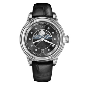 Damski zegarek Aviator Douglas Moonflight Diamond Edition na skórzanym pasku