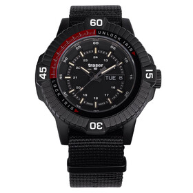 Męski zegarek traser P99 w kolorze czarnym na pasku NATO