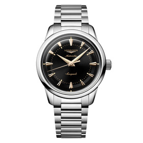 Elegancki zegarek Longines Conquest Heritage na bransolecie