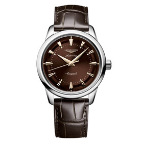 Elegancki zegarek Longines Conquest Heritage na pasku ze skóry egzotycznej
